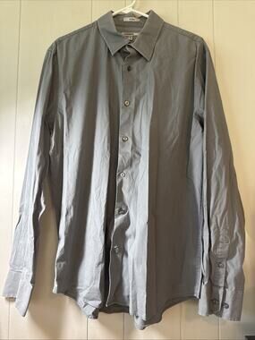 Express 1MX Mens Collarless Button Up Dress Shirt Size XL YY